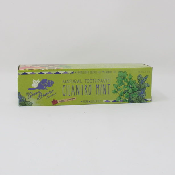 Dentrifrice naturel végétalien Menthe coriandre Green Beaver Cilantro mint natural vegan toothpaste