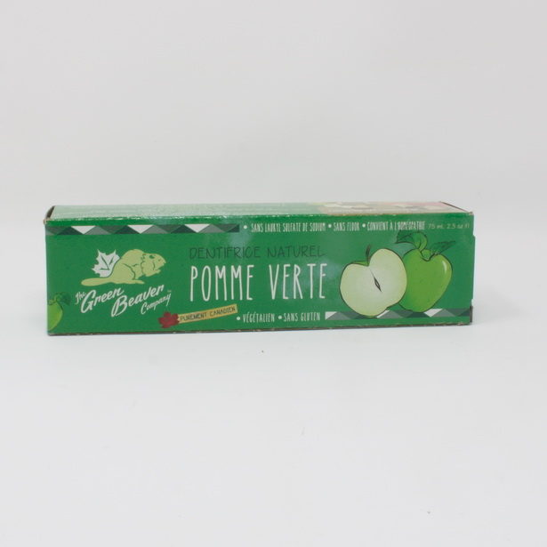 Dentrifrice naturel végétalien Pomme verte Green Beaver Green apple natural vegan toothpaste