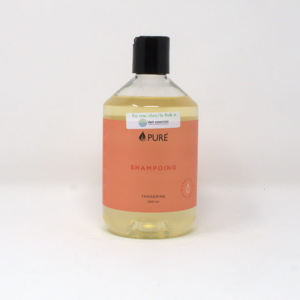 Shampoing hydratant biodégradable Tangerine PURE biodegradable moisturizing Tangerine shampoo