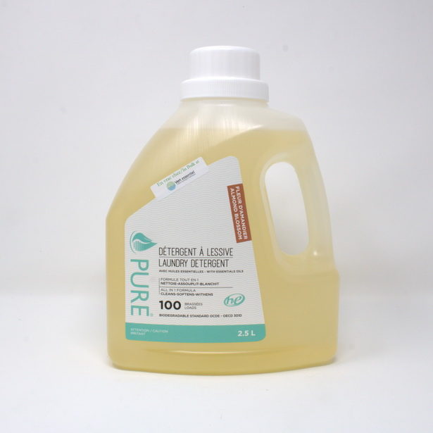 Détergent à lessive biodégradable Fleur d'amandier disponible en vrac Pure Almond blossom biodegradable laundry detergent available in bulk