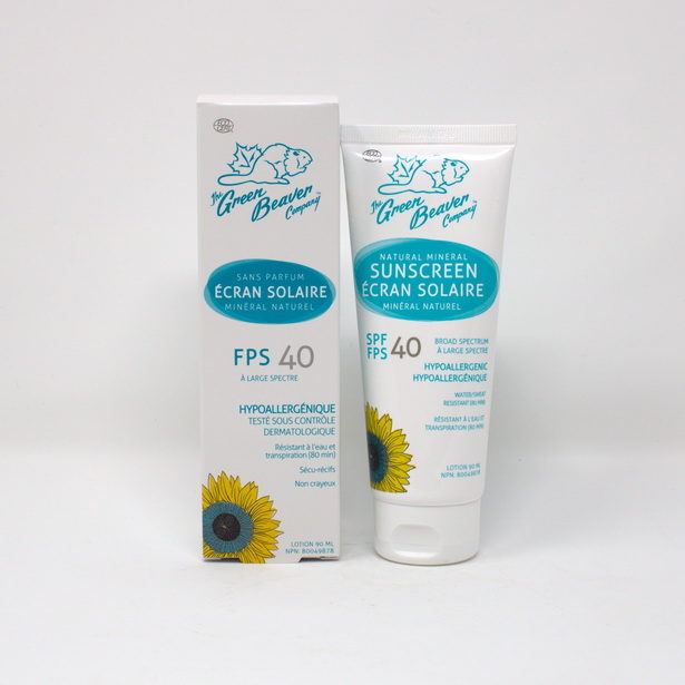 Écran solaire en crème pour adultes FPS 40 Green Beaver SPF 40 sunscreen lotion for adults