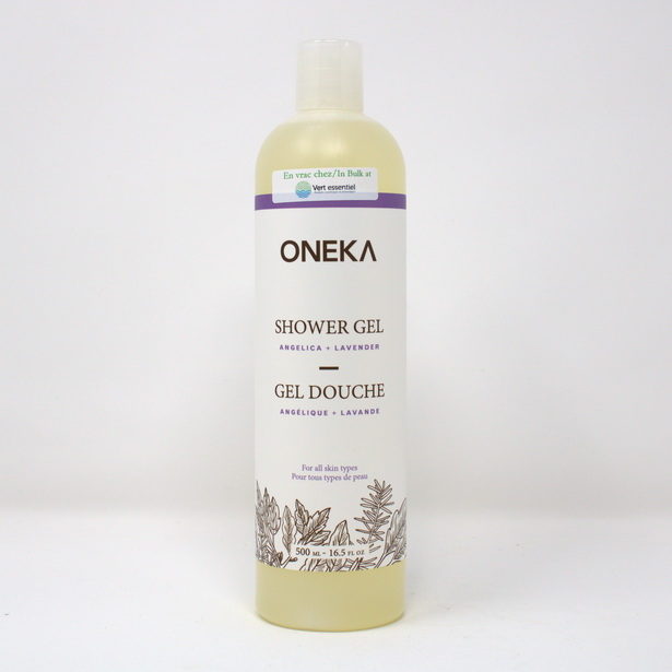 Gel douche angélique et lavande 500ml Oneka 500ml angelica and lavender shower gel
